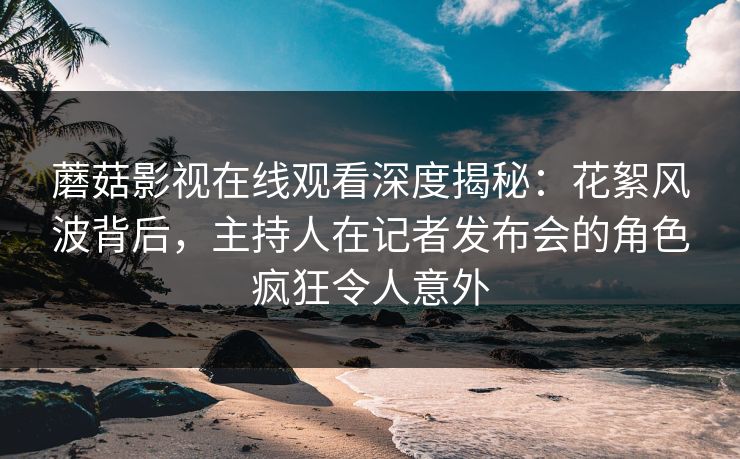 蘑菇影视在线观看深度揭秘：花絮风波背后，主持人在记者发布会的角色疯狂令人意外