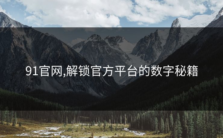 91官网,解锁官方平台的数字秘籍