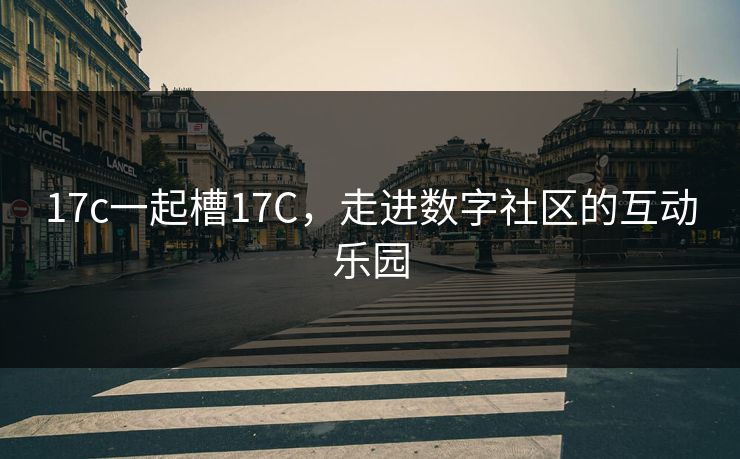 17c一起槽17C,走进数字社区的互动乐园 17c一起槽17C,走进数字社区的互动乐园