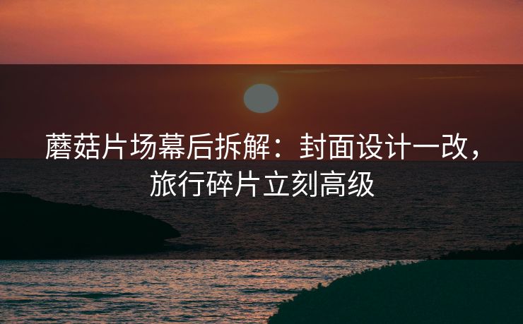 蘑菇片场幕后拆解：封面设计一改，旅行碎片立刻高级
